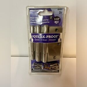 Hillman Squeak-Proof Door Hinges - Silver